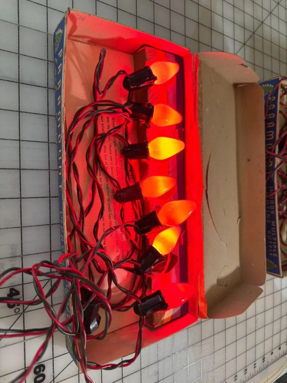 Vintage 1950s Paramount Christmas Tree Lights Lot of 2 RED